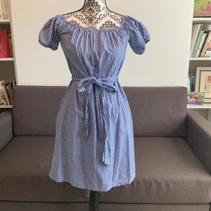 Blue & White Striped Dress